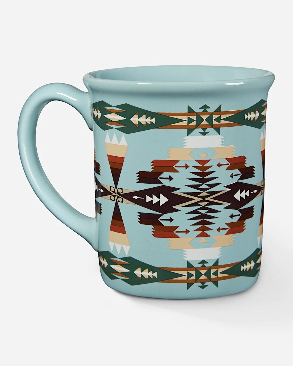 Tucson Jacquard Ceramic Coffee Mug 18oz.- Aqua